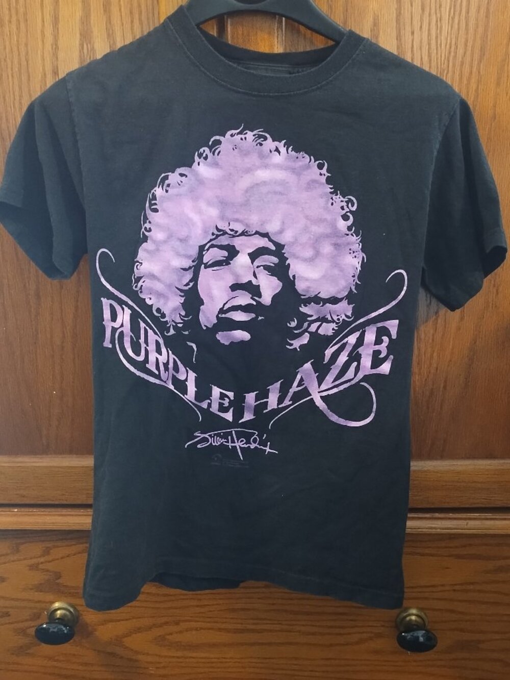 Jimi Hendrix Purple Haze Graphic T-Shirt Zion Black Small
